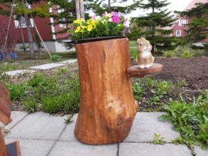 木製の植木鉢