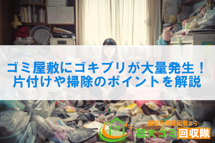 ゴミ屋敷にゴキブリが大量発生！片付けや掃除のポイントを解説