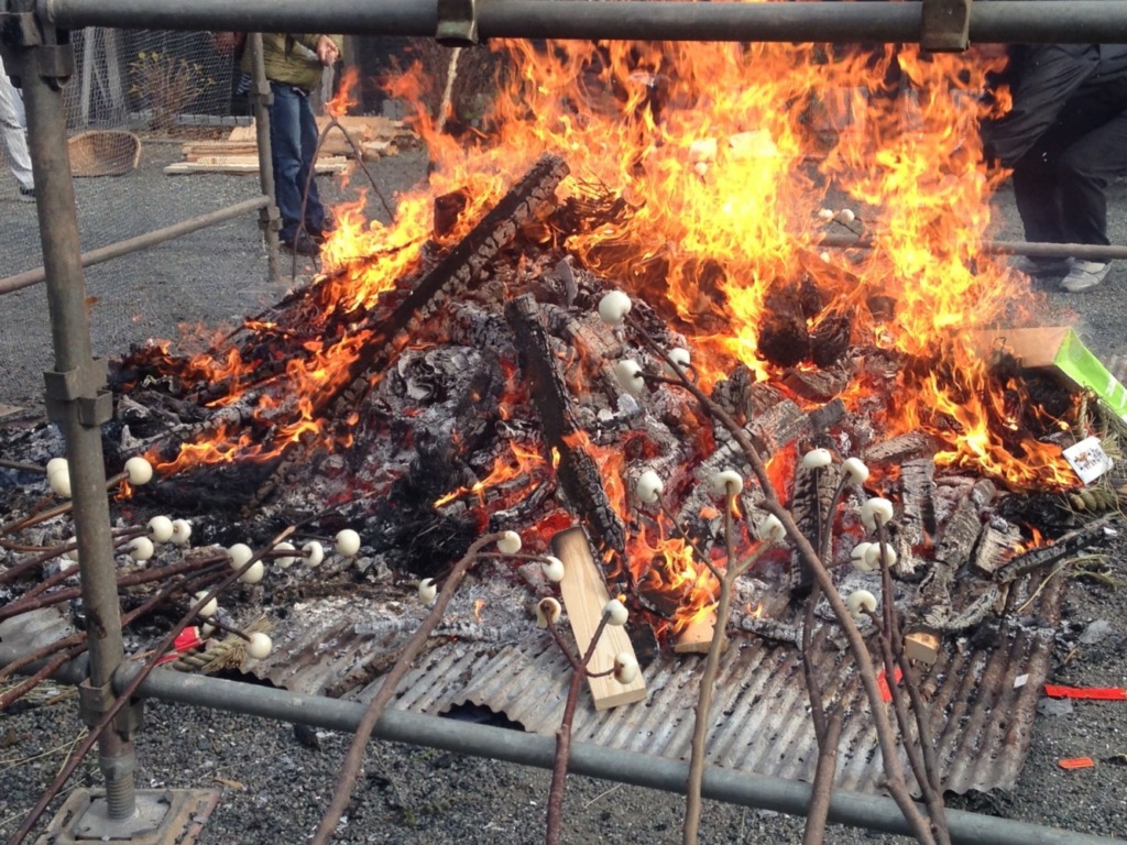 「どんど焼き」はカビの生えた鏡餅は処分できないことが多い