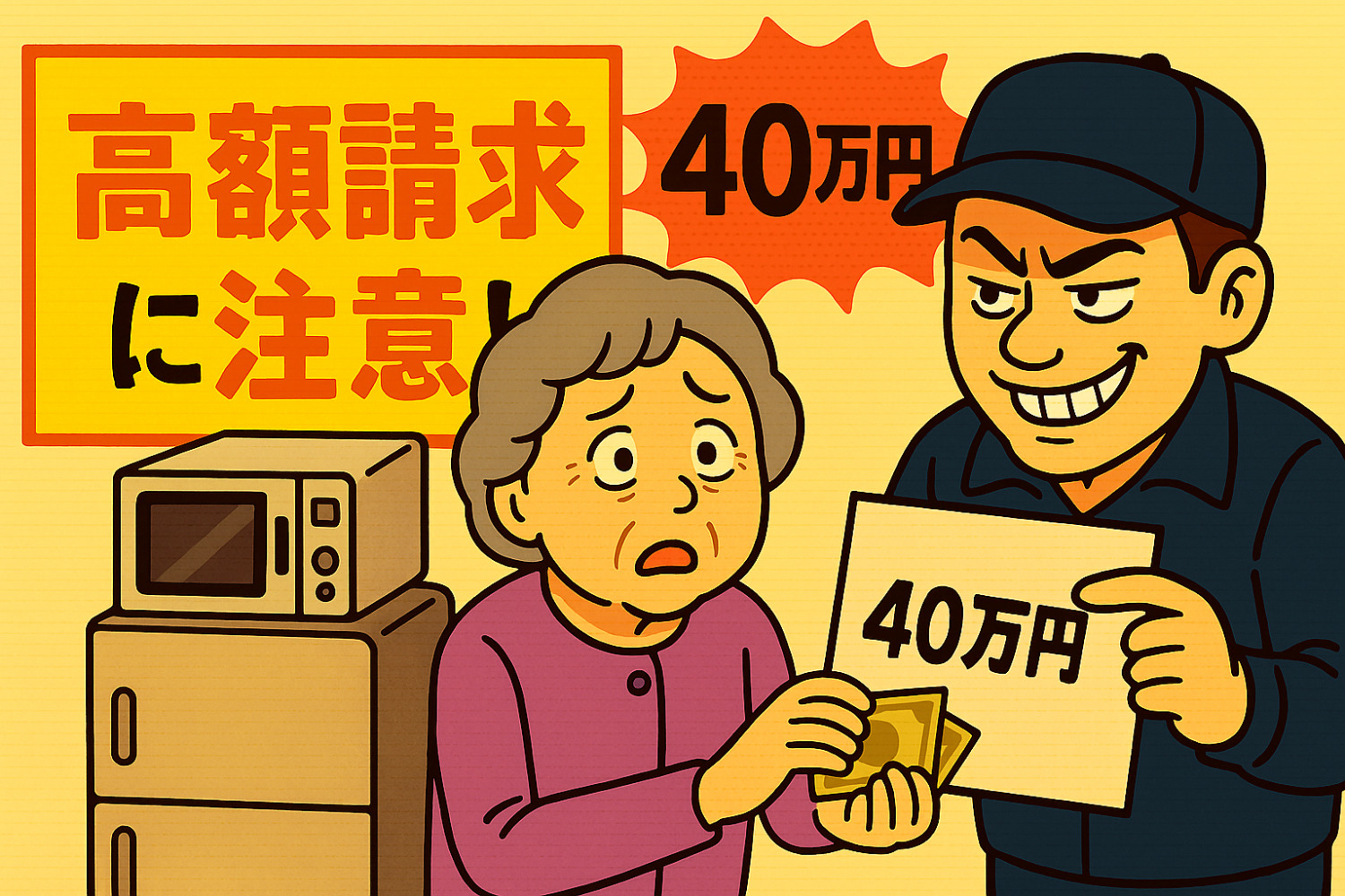 悪徳業者の高額請求にご注意!